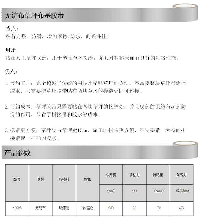 無紡布草坪布基手機端參數(shù)